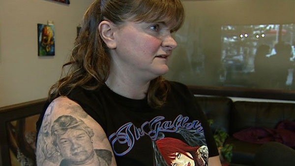 Sheri Leighton says her tattoos are to remind the world of her son's life and the tragic way in which he died.
