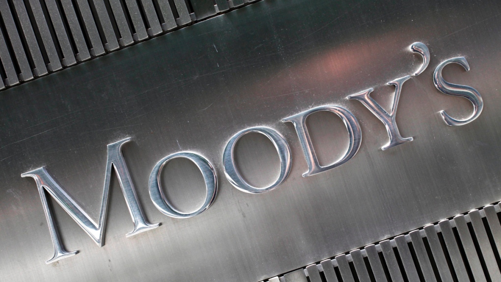 Sign for Moody's Corp. in New York
