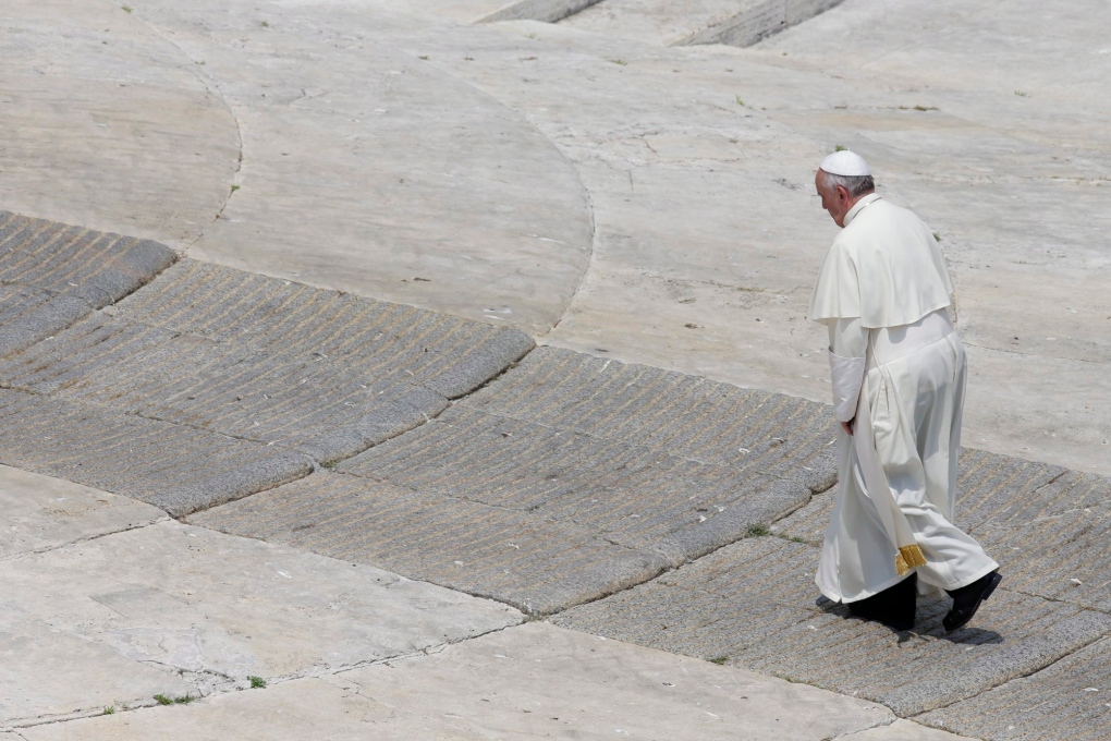 Pope Francis in St. Peter's Square at the Vatican
