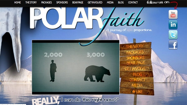 Two Canadians are set to leave for the North Pole on Wednesday, Dec. 21, 2011 to help raise money for polar bears. They launched PolarFaith.com to help raise money.