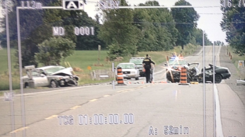 OPP are investigating a serious crash between two vehicles that closed a section of County Road 31 in North Dundas July 3, 2014. The crash happened around 3:45 p.m., closing the road for several hours. 