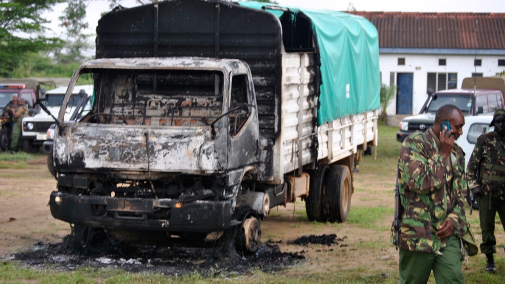 Burnt Kenyan truck