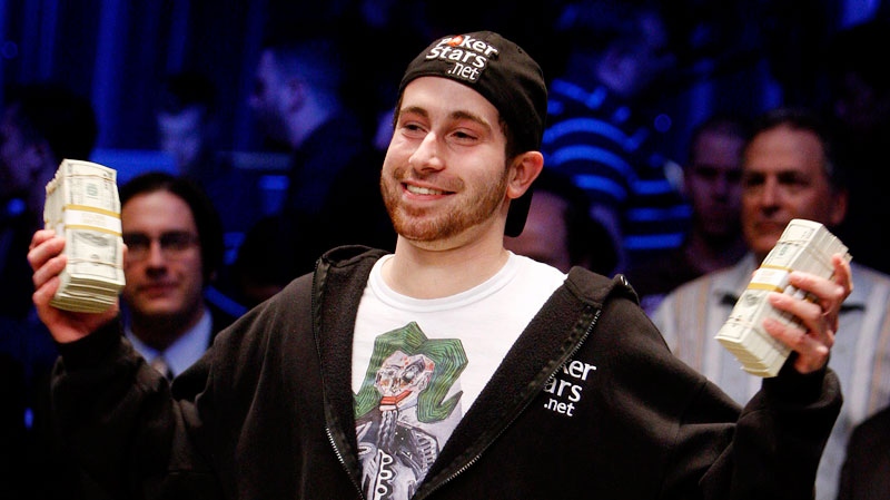 Jonathan Duhamel celebrates winning the World Series of Poker, Monday, Nov. 8, 2010 in Las Vegas. (AP / Isaac Brekken)