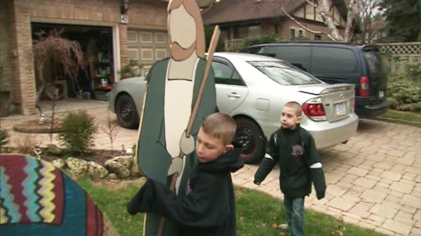 A Toronto family worked together to build the pieces of its Christmas nativity scene stolen.