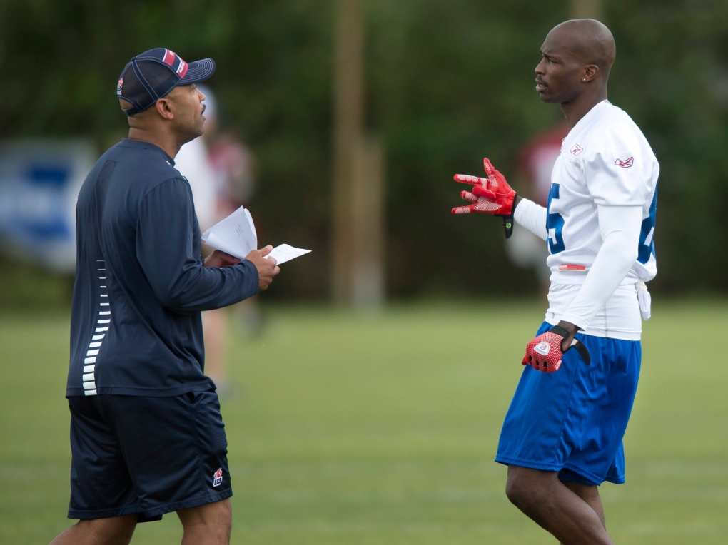 Chad Johnson at Montreal Alouettes' training camp