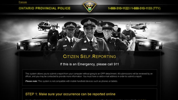 OPP Citizen Self Reporting Portal
