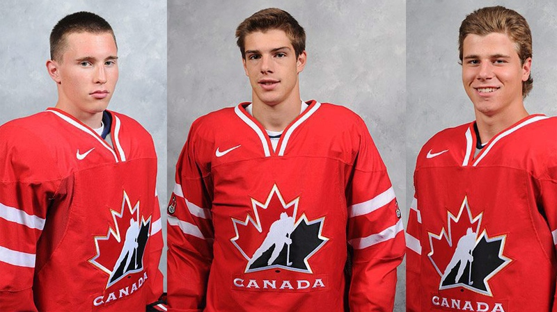 Canadiens' prospects Brendan Gallagher, Michael Bournival and Nathan Beaulieu are ready to skate in the 2011-2012 tournament, starting Monday. (Image: CP file photos)