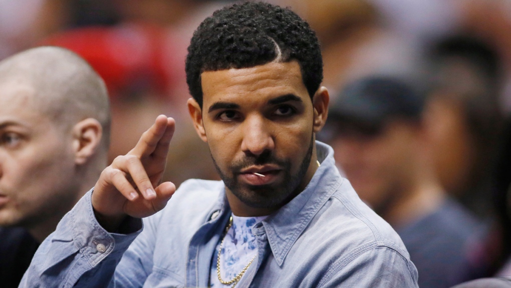Drake attends an NBA game in April, 2014