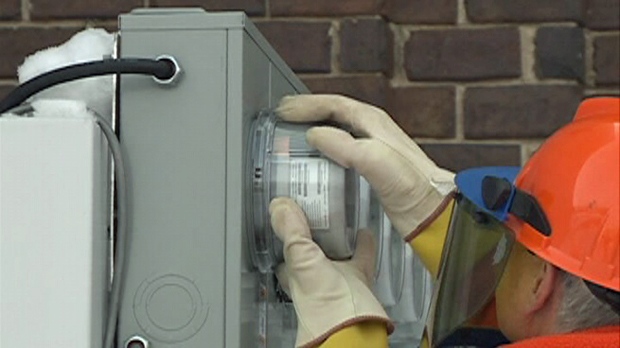 A smart meter is installed at a home in this file photo.