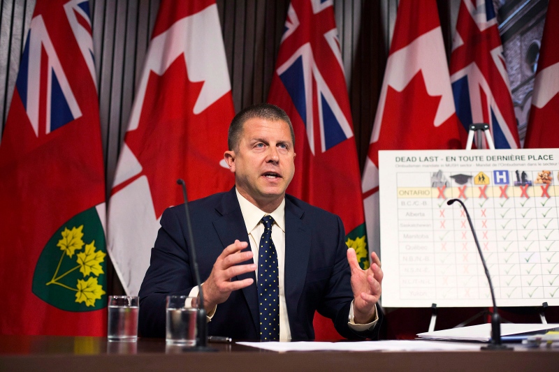 Ontario ombudsman Andre Marin releases his 2013-14 Annual Report during a press conference in Toronto on Monday, June, 23, 2014. (The Canadian Press/Michelle Siu)