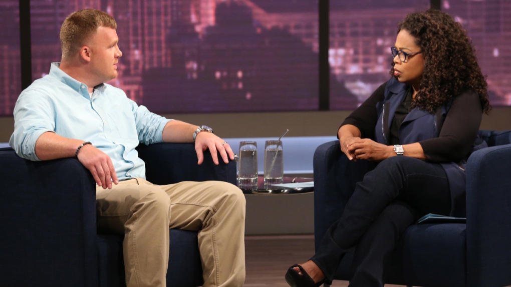 Matt Sandusky with Oprah Winfrey