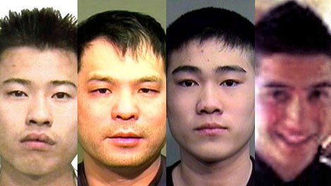 Vinh Hoang David Le, Raymond Kwok Pui Ma,  Willie Sing Cheung Truong and Jinagh Navas-Rivas are all wanted by Richmond RCMP on suspicion they participated in drugs and weapons trafficking. 