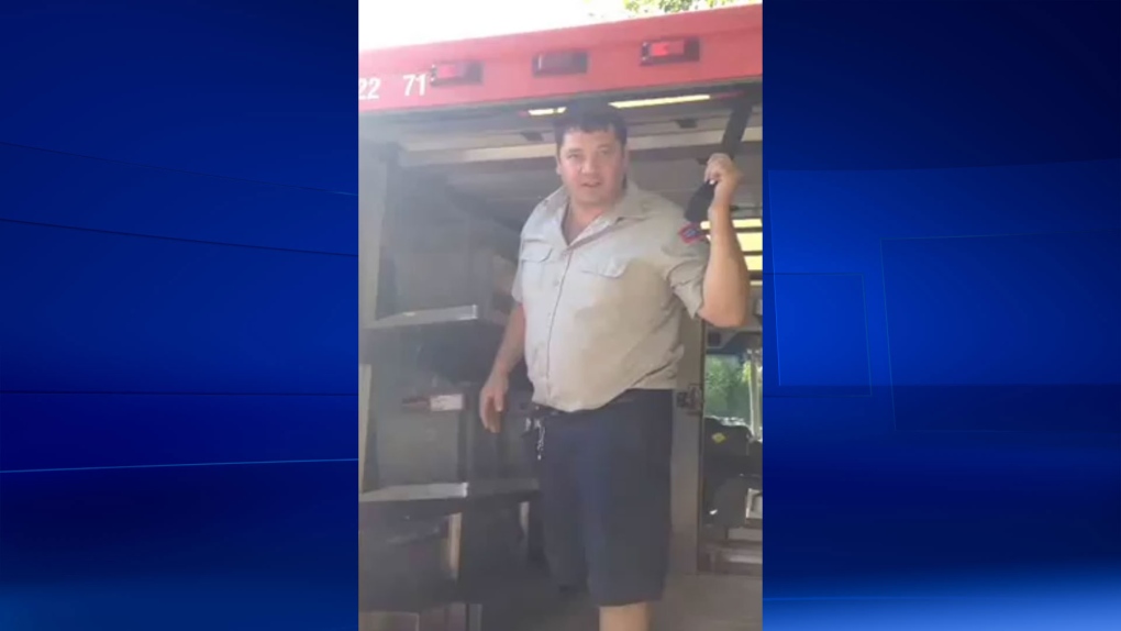 Canada Post worker filmed swearing at cyclist