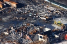 The aftermath of a blast at the Sunrise Propane plant in Toronto, Ont. is seen from the CTV helicopter, Tuesday, Aug. 19, 2008. (Tom Podolec for CTV.ca)