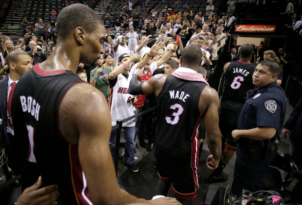 Miami Heat's Bosh, Wade and James
