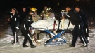 A woman is rushed to hospital after she was stabbed in York Region Monday, Jan. 2, 2011. 