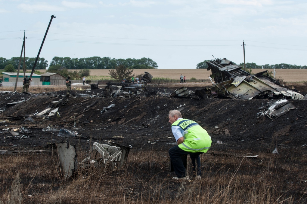 Crash site of MH17 in eastern Ukraine