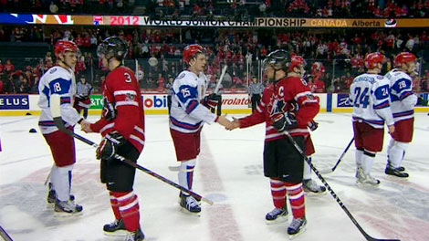 Canada loses to Russia 6 - 5 in the semi-final at the World Junior Hockey Championship.
