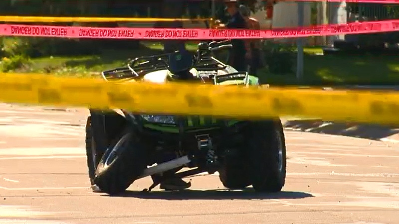 ATV surrounded by police tape