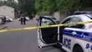 Ottawa police are investigating after a man was shot in the leg on Ritchie St. on Mon. July 21, 2014. (Claudia Cautillo/CTV News).
