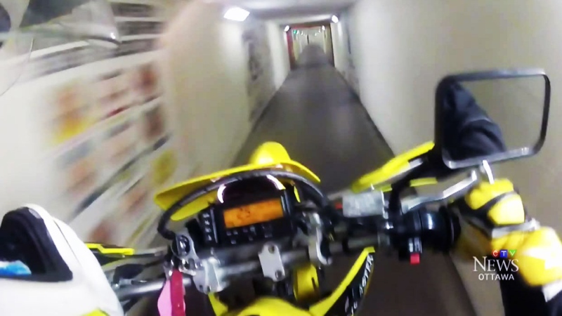 A high-speed motorcycle stunt has Carleton University reviewing its security inside the tunnels. 