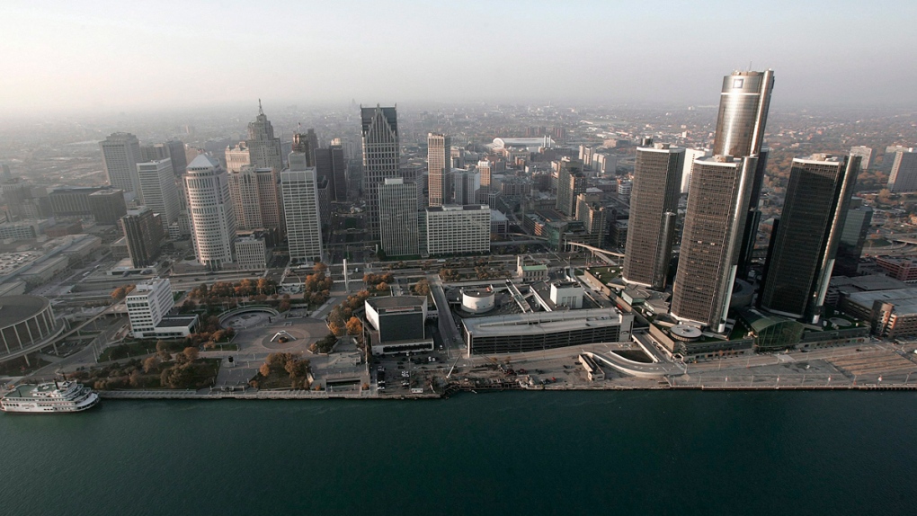 The Detroit skyline on Nov. 2, 2005