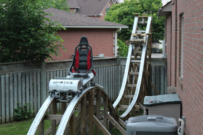 A 19-year-old engineering student from Thornhill, Ont., has built a homemade rollercoaster in his backyard.