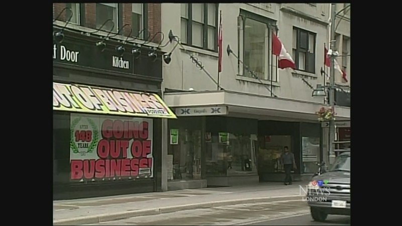 The exterior of the Kingsmill's building in downtown London, Ont. on Tuesday, July 22, 2014. (Daryl Newcombe / CTV London)