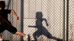 In this March 14, 2014 picture, students take part in an early morning running program at an elementary school in Chula Vista, Calif. (AP / Gregory Bull)