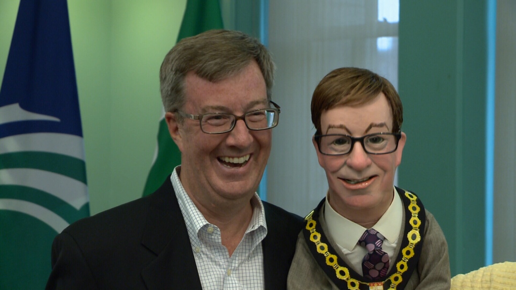 Mayor Jim Watson has a new puppet
