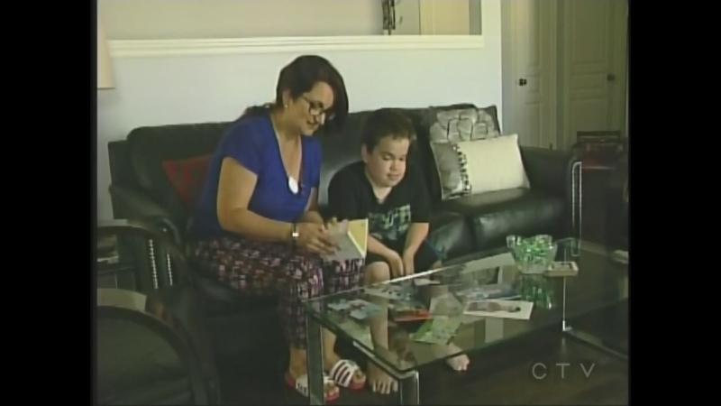 Verica Gacic, sits with her son, 14-year-old Stefan Gacic, who suffers from a rare genetic disorder called Morquio A syndrome, in London, Ont.