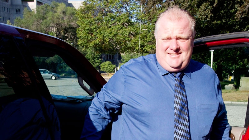 Toronto Mayor Rob Ford arrives for a meeting with Ontario Premier Dalton McGuinty at the Ontario Legislature in Toronto on Aug. 17, 2011. (Frank Gunn / THE CANADIAN PRESS)