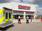 Emergency crews remain at the scene of a collision at the Costco in south London, Ont. on Friday, July 25, 2014. (Nick Paparella / CTV London)