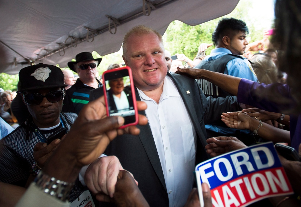 Mayor arrives at Ford Fest
