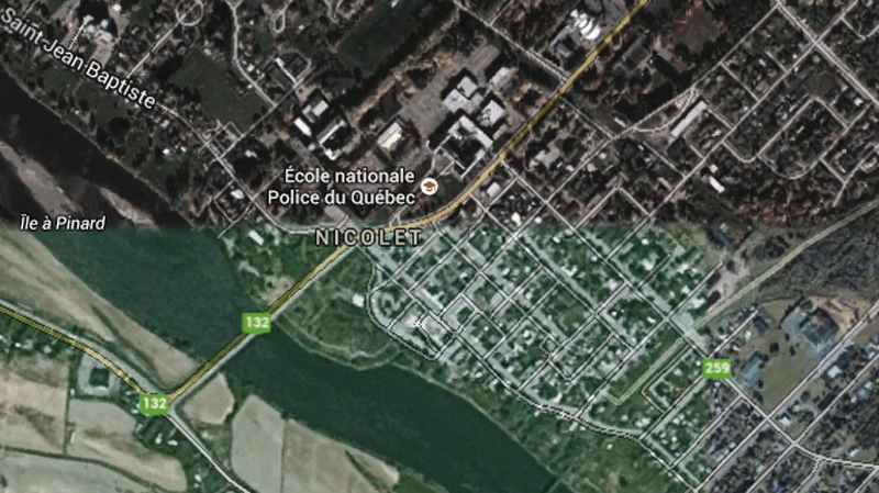 Nicolet, Quebec, is seen in this Google Maps image