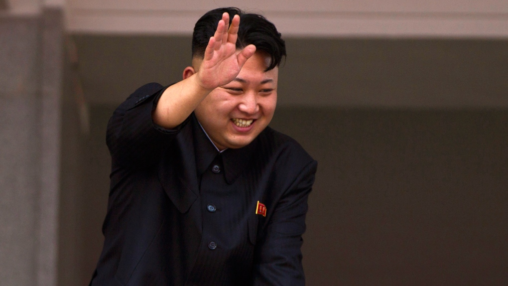 Kim Jong Un at Kim Il Sung Square in Pyongyang