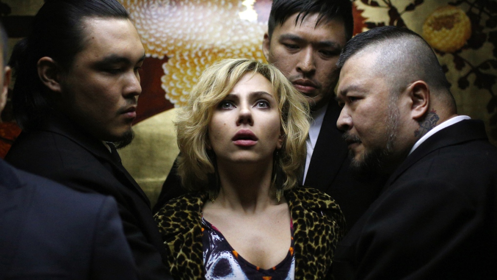 Scarlett Johansson in a scene from 'Lucy'
