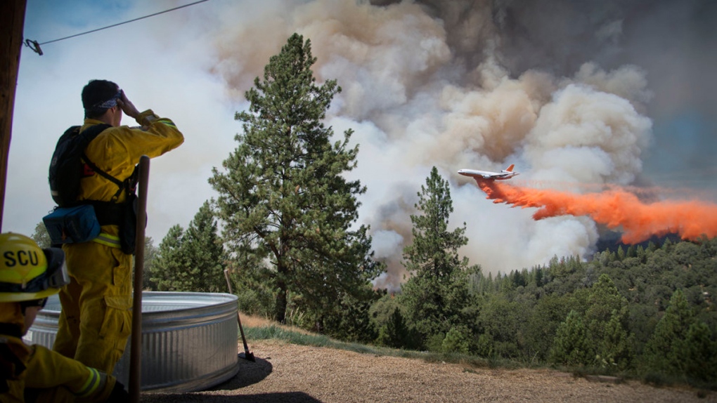 Fire fight in Cosumnes River, Northern California 