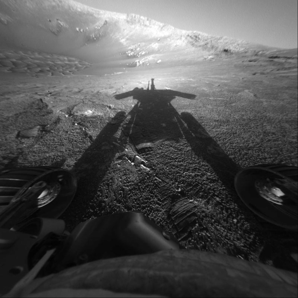 Shadow of Mars Rover Opportunity