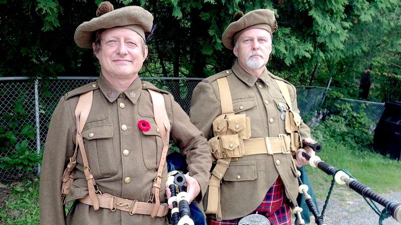 The Town of Huntsville held a special ceremony Aug. 4, 2014 to mark the 100th anniversary of the First World War. (Katherine Ward / CTV Barrie)