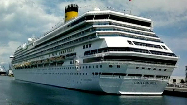 The luxury cruise ship Costa Concordia is seen in this undated image taken from video.