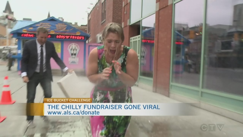 CTV Morning Live's Melissa Lamb was dared to take the Ice Bucket Challenge on Live TV.