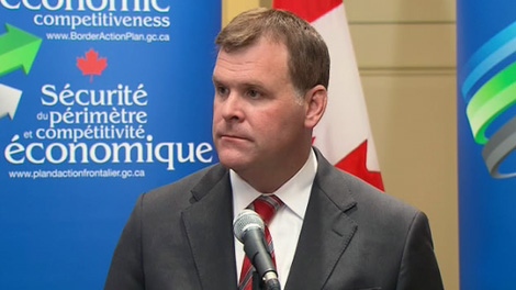 Minister of Foreign Affairs John Baird speaks to the media in Toronto, Wednesday, Jan. 18, 2012.