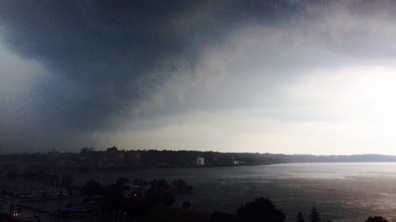 A look as a storm approaches Barrie on Tuesday August 12, 2014. (Courtesy: Rosemary Gillan)