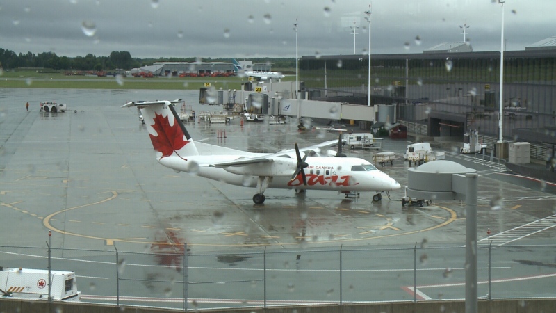 An Air Canada Jazz flight with 73 people on board made an emergency landing at the Ottawa Airport on Wednesday, Aug. 13, 2014.