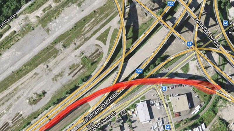 The ramp to Highway 15 south will be closed for Thursday and Friday overnight. Authorities are advising motorists to continue on and loop back at Guy. (Image: Google maps) 