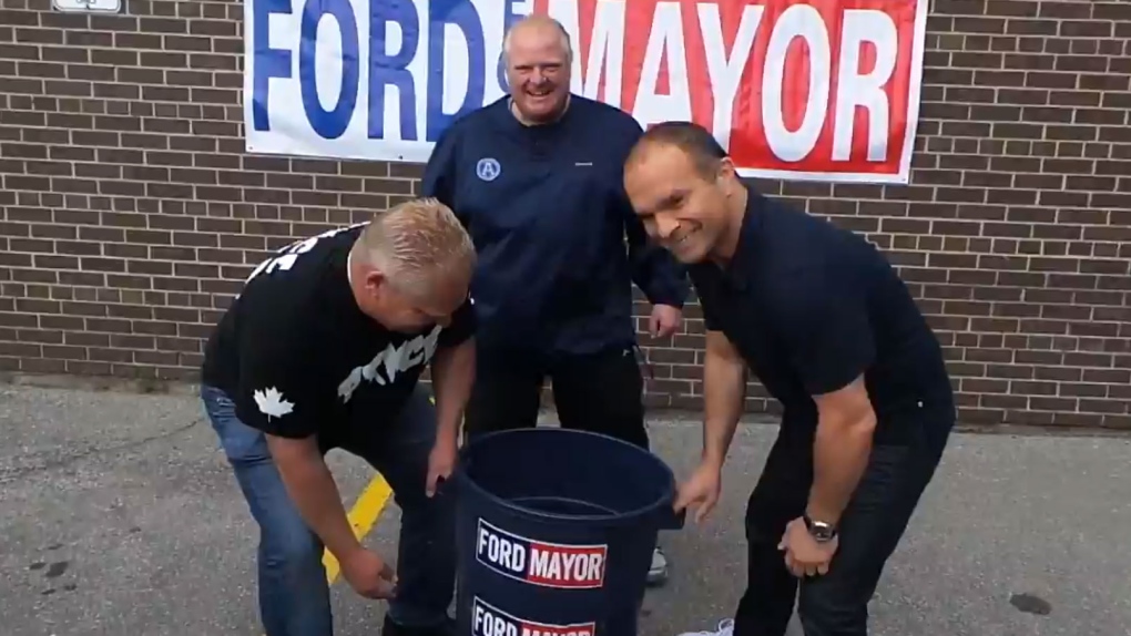 Rob Ford does Ice Bucket Challenge