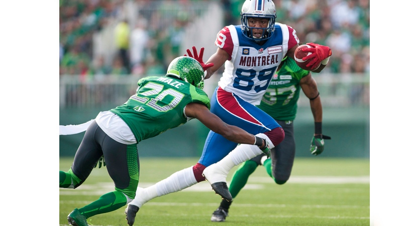 Montreal Alouettes wide receiver Duron Carter atte