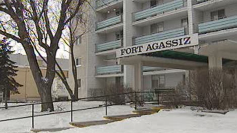 Winnipeg police were called to the building on Henderson Highway after an elderly woman was assaulted and robbed on Jan. 21, 2012. 