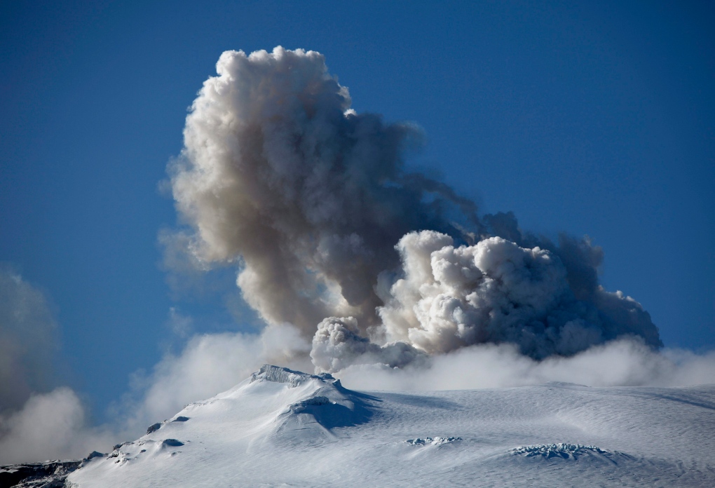 Iceland's Eyjafjallajokull glacier erupts